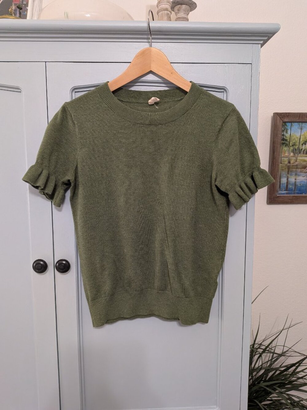 Wool-blend Short Sleeve Sweater